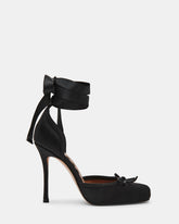 LARINA BLACK SATIN