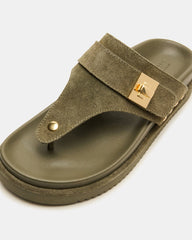 THONA OLIVE SUEDE