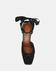 LARINA BLACK SATIN